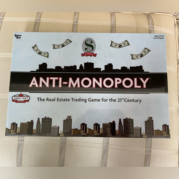 Monopoly Other - NWT Anti-Monopoly Board Game Real Estate Trading Game 2009 SEALED